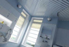Реечный потолок - идеальное решение для ванной комнаты